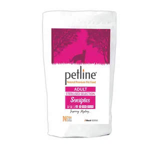 Yüksek kaliteli Petline doğal Premium yetişkin sterilize kedi test cihazı gıda 50 gr Petline toptan Pet gıda