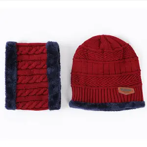 Children Beanie Heavy Warm 2019 Outdoor Hot Girl Parent Child Knitted Hat Adult Wool Winter Scarf