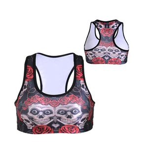 Sujetador deportivo para mujer, prenda deportiva con logotipo personalizado de poliéster, 2022 spandex, sublimación e impresión, de alta calidad, precio al por mayor, 100% - Product Image 4