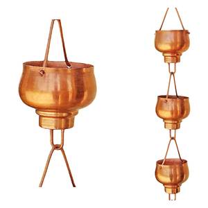 Cadenas de lluvia de metal galvanizado para decoración de hogar y jardín - Product Image 1