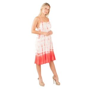 ชุดเดรสฤดูร้อนลายบาติกย้อมสีแบบผูกปม ผ้าเรยอน คอลเลคชั่นฤดูร้อนสุดชิคสำหรับผู้หญิง - Product Image 3