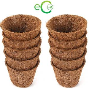กระถางปลูกมะพร้าวแบบย่อยสลายได้สำหรับใช้ในบ้านและสวนกระถางต้นไม้ Eco2go เป็นมิตรต่อสิ่งแวดล้อมจากเวียดนาม - Product Image 1