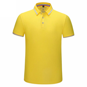 Polo de algodón rojo de manga corta para hombre, con cuello a rayas en contraste, informal, tejido, cómodo, de calidad de exportación, ecológico. - Product Image 4