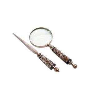 2025, venta al por mayor, nuevo diseño, de bronce antiguo Metal, artesanía india Vintage, lupas de cristal de ojo de buena calidad - Product Image 2
