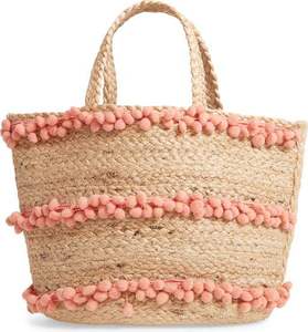 Nouveau dernier design Sacs fourre-tout en jute pur faciles à transporter en gros Eco Réutilisable Laminé imprimé Shopping Logo personnalisé Bambou - Product Image 1