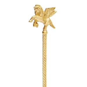 Gold Plated Stainless Steel Horse End Handle Gold Plated <b>Dessert</b> Cake <b>Fork</b> Royal Stainless Steel Cutlery Set - Product Image 2