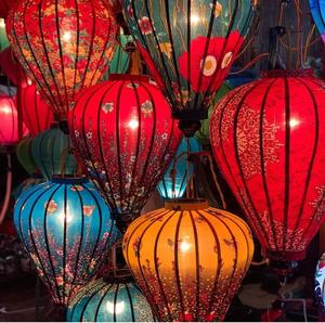 Farol de seda Hoi An tradicional para decoración del hogar, farol de bambú para decoración de fiesta, colorido, regalo de Bambú - Product Image 5