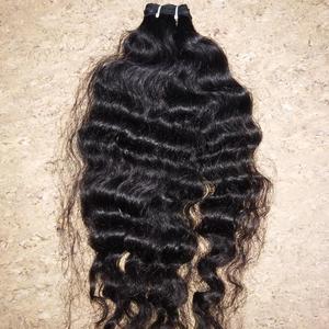 Venta al por mayor de extensiones de cabello Remy indio virgen cabello humano crudo tejido a granel de Chennai - Product Image 1