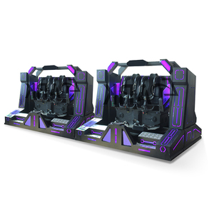 Đua Xe <span class=keywords><strong>2</strong></span> <span class=keywords><strong>Dof</strong></span> Nền Tảng 6Dof Nền Tảng 4 Người Chơi Công Viên Chủ Đề Thủy Lực Chuyển Động Roller Coaster VR Ghế - Product Image 4