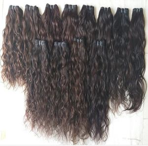 Peluca de onda natural 1B india, extensión de cabello Remy de 28-30 pulgadas, cabello humano virgen estilo cinta preunida sin procesar - Product Image 6