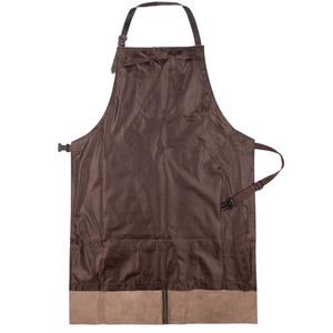 Delantales de correa de cuero de fábrica impermeables personalizados de alta calidad delantales de cuero lavables delantal logotipo personalizado - Product Image 3