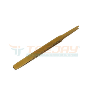 Titanium Gold Eyelash eyebrow Tape remover Tweezer Watchmaker Stamp Coin Glass Collector Tweezer Beauty Tool Makeup tool - Product Image 1