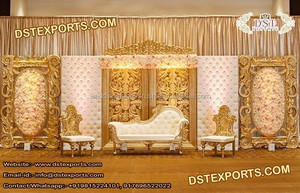 เวทีงานแต่งงานสไตล์เอเชียที่สวยงาม โครงสร้าง FRP สำหรับงานเลี้ยงต้อนรับสุดหรู  โครงหลังเวทีไฟเบอร์ สำหรับงานแต่งงานมุสลิม โครงหลังเวทีไฟเบอร์ ออสเตรเลีย - Product Image 5