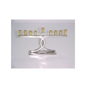 Hot Vantage Moderne luxe Fantaisie Antique argent menorah bougeoir décoration de noël pour la vie et la décoration de la maison - Product Image 3