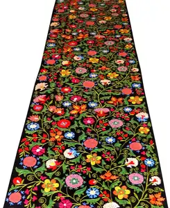 Neue umwelt freundliche Original usbekische Seiden stickerei Polsterung Suzani dekorative Wand platte Luxus Interior Runner Sofa Throw