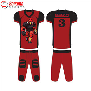 Uniformes de football américain confortables, de haute qualité, respirants, à manches courtes, avec design personnalisé et sublimation fine - Product Image 1