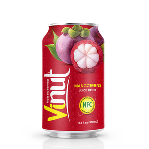Bebida de jugo de mangostán 100% Vietnam recién exprimido 330ml lata certificada - Product Image 5