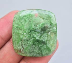 Green Cherry Quartz Cabochon Garden Moss Quartz Gemstone Wholesale Green Strawberry Aqua Cherry Quartz - Product Image 2