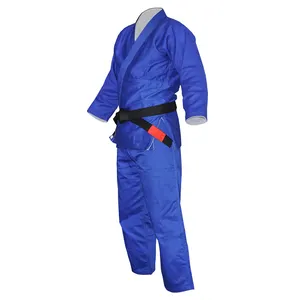 bjj gi套装巴西Jui柔术套装蓝色制服和服批发定制标志jiu-Jitsu和服柔道制服跆拳道制服