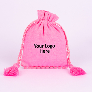 Ensemble de deux sacs à cordon en coton pochettes imprimées personnalisées pour emballage et cadeaux cordon réutilisable pour bijoux pièces et cosmétiques - Product Image 4