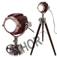 Lampe sur pied classique en aluminium poli argenté, à LED, motif industriel, haute luminosité, intensité réglable, pour la maison, le bureau, éclairage décoratif