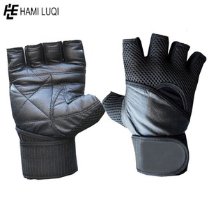Weight Lifting Gloves Weight Lifting Gym Gloves Sports Gym Leather Built-in Wrist Half Finger Exercise Weight Lifting gloves - Product Image 4