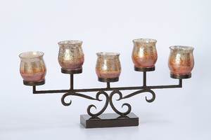 Support de bougie en fer, 3 sections, support de bougie votive en fer, décoration de qualité supérieure, support de bougie votive de Noël - Product Image 4