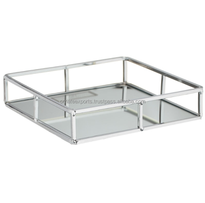 Wholesale Decorative Square metal And <b>Mirror</b> <b>Tray</b> - Product Image 1
