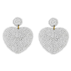 Última moda de lujo con cuentas en forma de corazón pendientes para las mujeres accesorios de moda de la India - Product Image 5