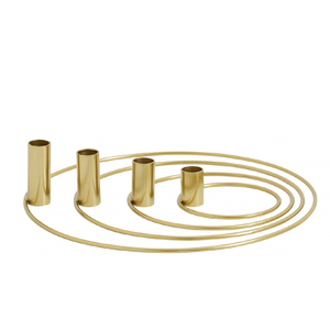 Bougeoirs avec anneau en métal doré pour hommes, porte-bougies - Product Image 1