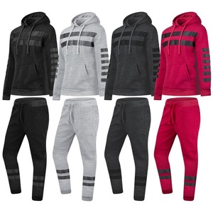 MENS TRACKSUIT SET FLEECE HOODIE TOP & BOTTOMS JOGGERS GYM PLAIN POCKETS NEW - Product Image 2