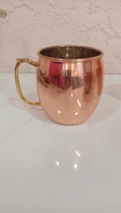 Tasse de mulet de moscou en cuivre et en acier, style martelé, tasse de bière en cuivre et en acier, 100% naturel - Product Image 5