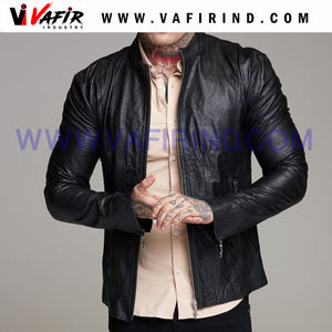 Chaqueta de Motociclista de Piel de Oveja 100% Genuina para Hombre, a la Moda, Ecológica, Transpirable, Impermeable y Cortavientos para Invierno - Product Image 4