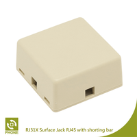 Prise murale modulaire RJ45 ABS blanche/ivoire, certifiée RoHS, pour équipement de télécommunication et conversion de données