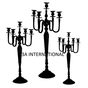 แท่นวางเทียน5แขนทำจากอลูมิเนียมขัดเงาทำมือสำหรับตกแต่งบ้านและร้านอาหารสำหรับเทศกาลคริสต์มาส - Product Image 3