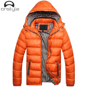 Premium Quality Men's Hooded Puffer Jacket Winter Warm Standard Thickness Casual Breathable Windproof Eco-Friendly Outerwear - Product Image 2
