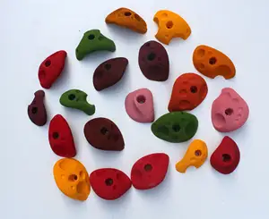 Hand Molded Colorful Holds on Climbing Wall Panel Fiberglass Resin Color Kids Rock Adventure Customized Outdoor Indoor 100-500kg