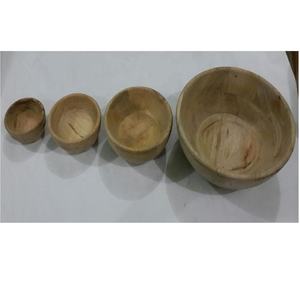 Bol de vaisselle en bois d'acacia de conception artisanale indienne avec cuillère bol de service alimentaire pour Restaurant hôtel maison mariage - Product Image 6