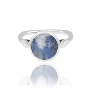 Bague en argent sterling 925 d'excellente qualité avec doublet de pierre de lune arc-en-ciel - Product Image 3