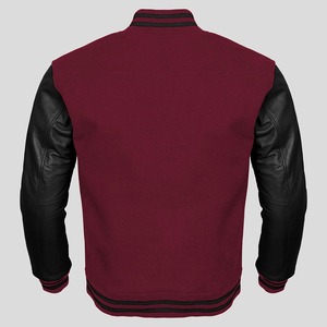 Chaqueta Universitaria de Béisbol con Botones para Hombre, 100% Lana, con Cuello Mao, Talla Personalizada, Venta al por Mayor para la Temporada de Invierno - Product Image 4