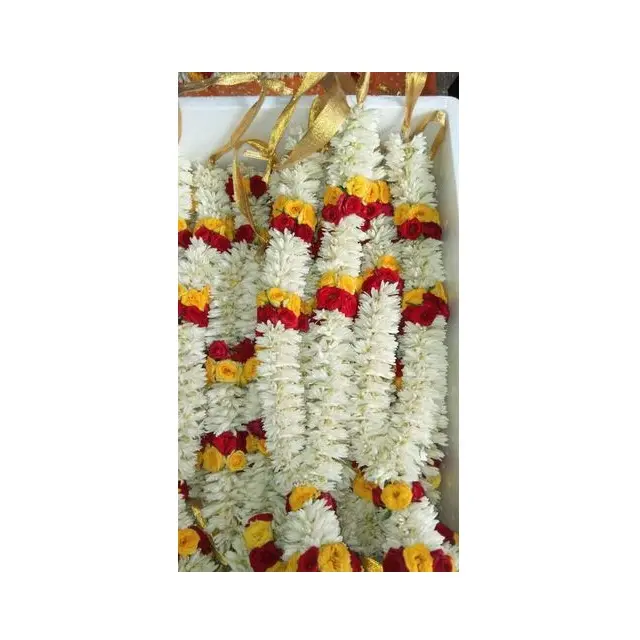 Guirlandes de fleurs du Temple lly, grande fleur, colorée, faite à la main, livraison gratuite en inde