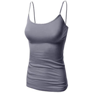 เสื้อกล้ามผ้าคอตตอนเนื้อนุ่มสำหรับผู้หญิงเสื้อกล้ามไม่สมมาตรสำหรับออกกำลังกายพิมพ์ลายได้ตามต้องการขายส่ง2021 OEM - Product Image 4