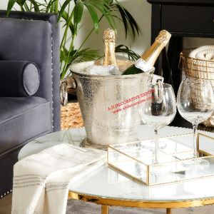 Seau pour refroidisseur de Champagne, fait à la main, en aluminium, pour l'intérieur et le vin, seau à glace en métal Antique, pour l'été - Product Image 4