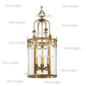 Brass And Glass Hanging <b>Lantern</b> With Exclusive Quality <b>Gold</b> Color Hanging <b>Lantern</b> For Home Decor Accessories - Product Image 1