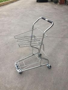 Chariot de courses à trois paniers, plaqué chrome, pour supermarchés aux Philippines, MOQ 50 pièces - Product Image 4