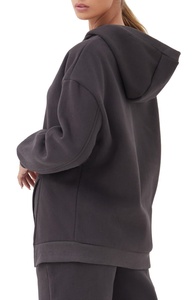 แขนยาวแบบมีเชือกผูกสำหรับผู้หญิงผ้าฝ้ายลำลองทรงโอเวอร์ไซส์ฤดูใบไม้ร่วงฤดูหนาว - Product Image 5