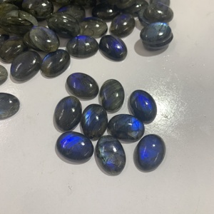 Aaa + chất lượng 100 mảnh rất nhiều tự nhiên mặt Labradorite pha lê đá quý 13x18mm đệm hình bầu dục Cabochon cao màu xanh lỏng lẻo - Product Image 6