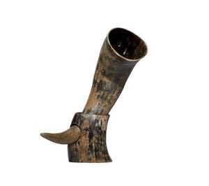 ขายส่งราคาร้อนขาย2023ฮอร์นแก้วไวกิ้งดื่มโรงงานโดยตรงขายสีดำธรรมชาติดื่มฮอร์นที่มีขาตั้งฮอร์นแก้ว - Product Image 4