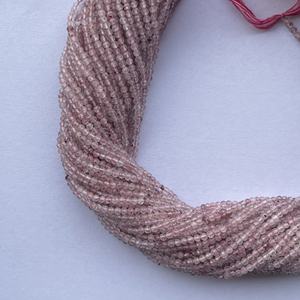 Piedra de cuarzo de micro fresa Natural de 2mm y 3mm, piedras preciosas facetadas, últimas cuentas, hebra semipreciosa, proveedor a granel en línea Regular - Product Image 4