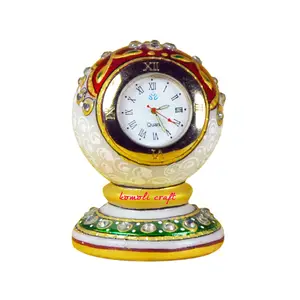 아름다운 Kundan 일 석영 대리석 시계 대리석 결혼식 호의 기업 선물